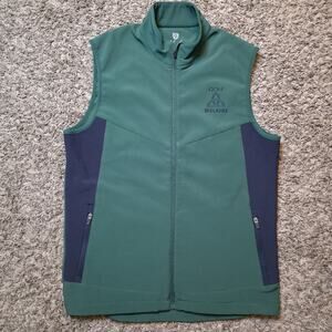 Island Green Golf Ireland Vest L Green Navy Softshell Fleece Zip Men’s